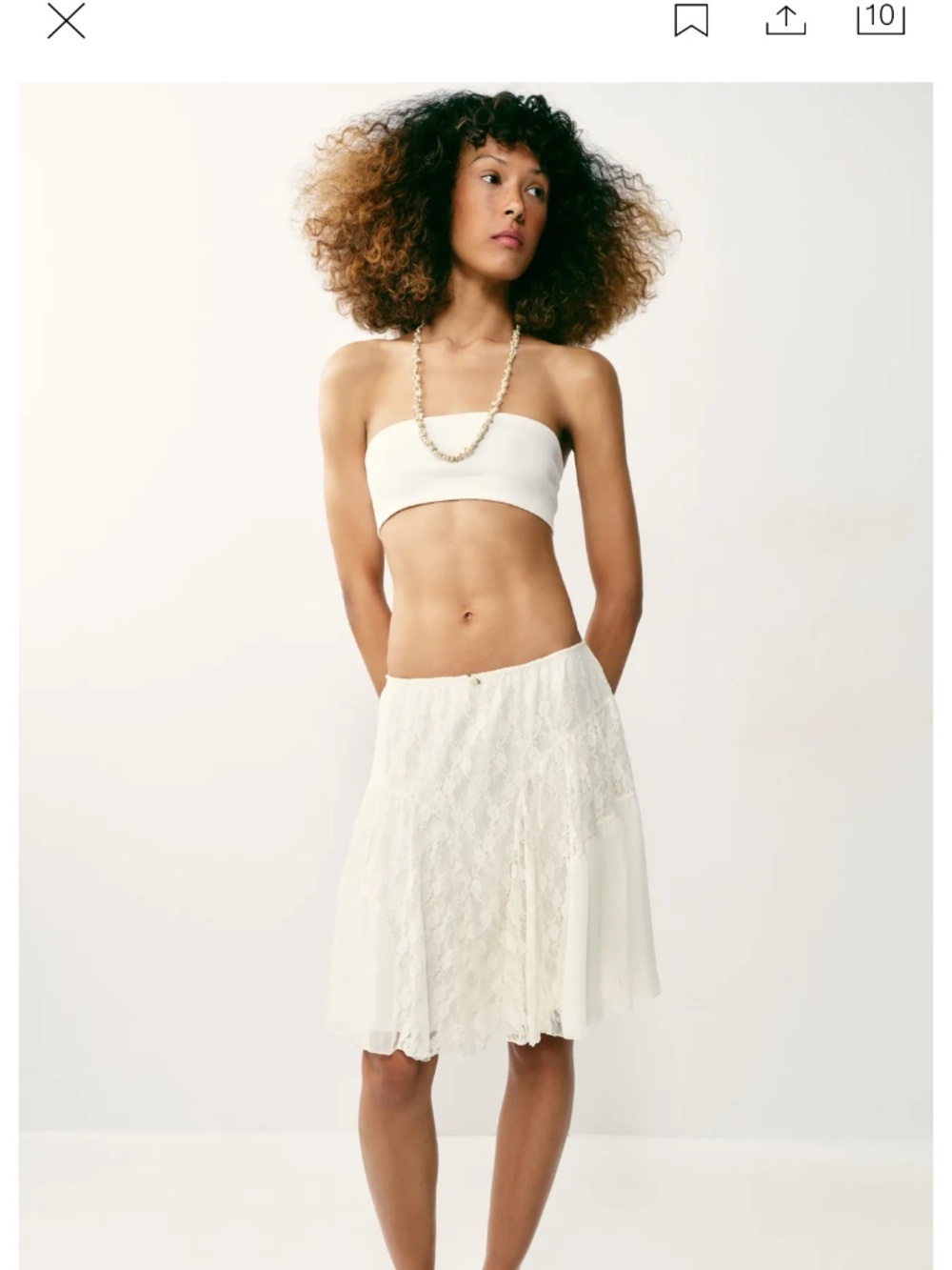NWT Zara combination lace skirt